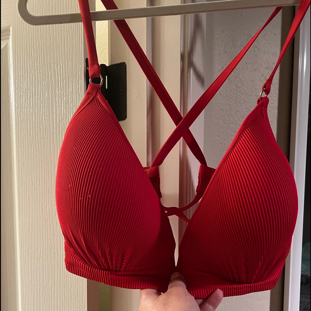 Red Bathing Suit Top 38DD